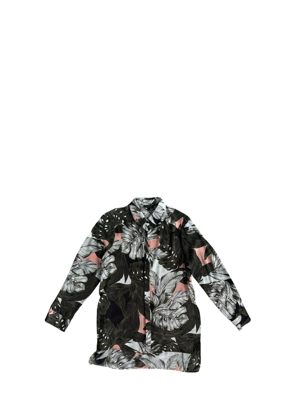 Topshop Kids Tropical Leaf Raincoat - Black, Gray & Pink